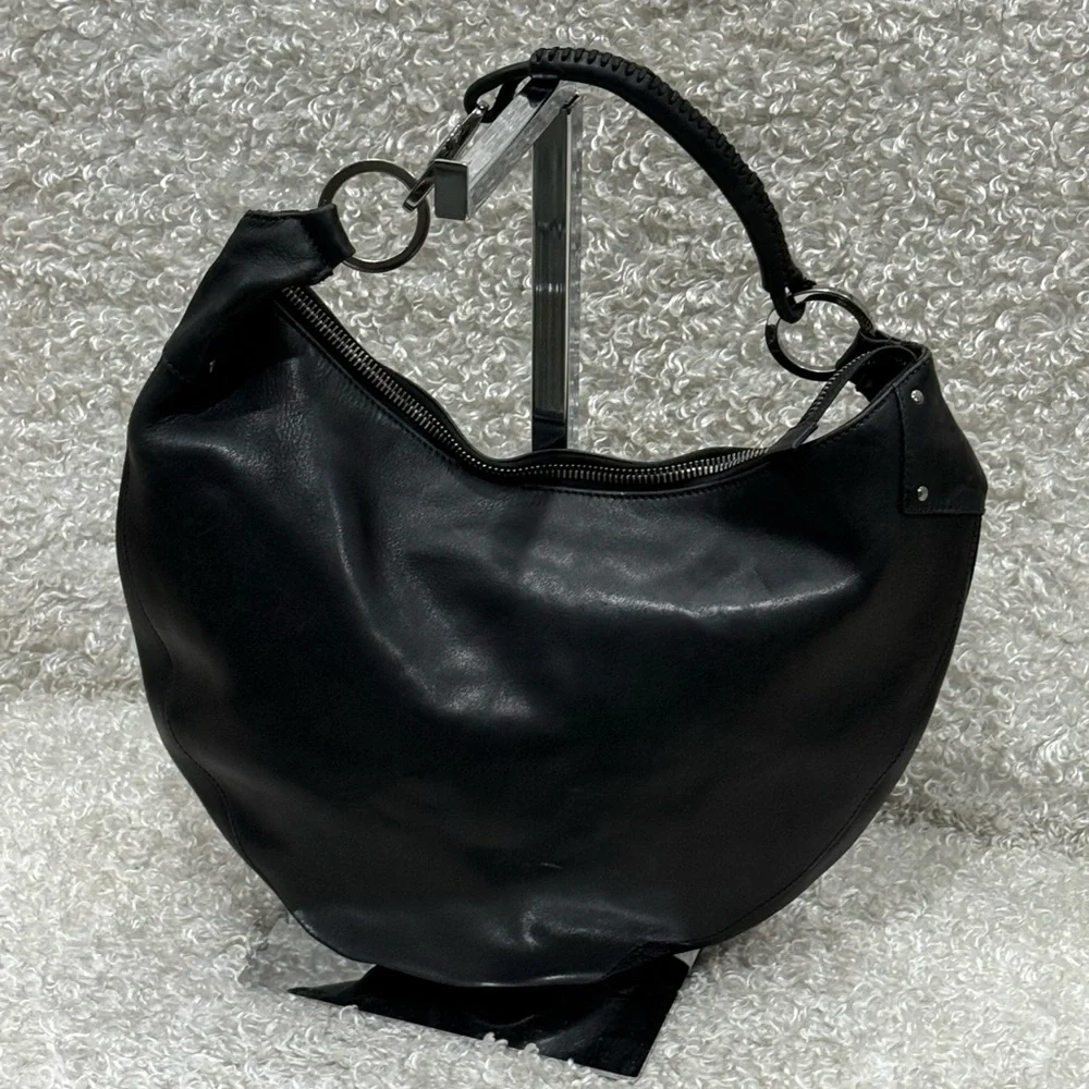 Gucci Black Leather Hobo Bag